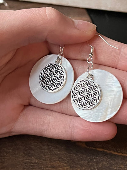 Boho Circular earrings // Handmade Unique Earrings //