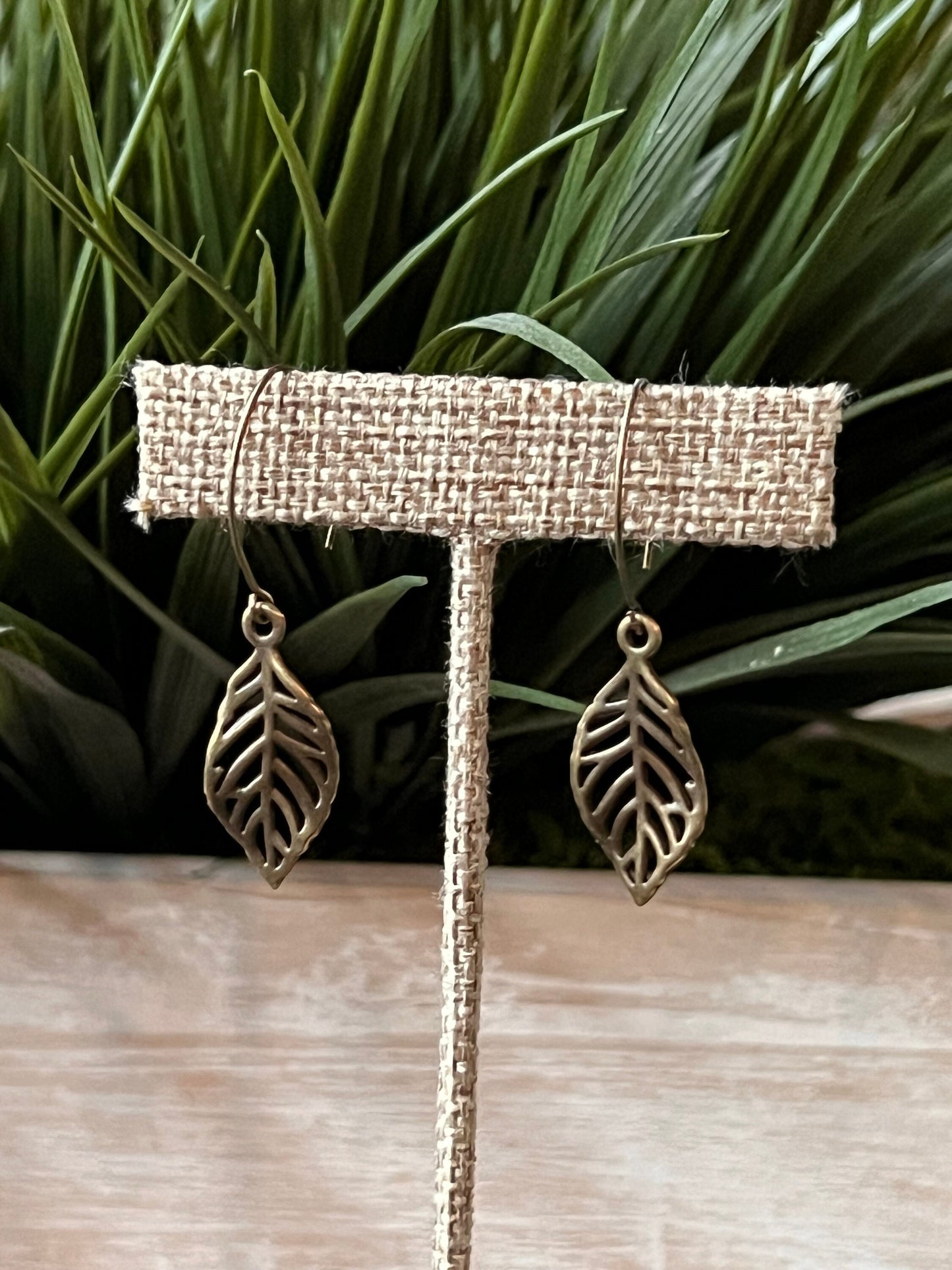 Bronze Leaf Drop earrings