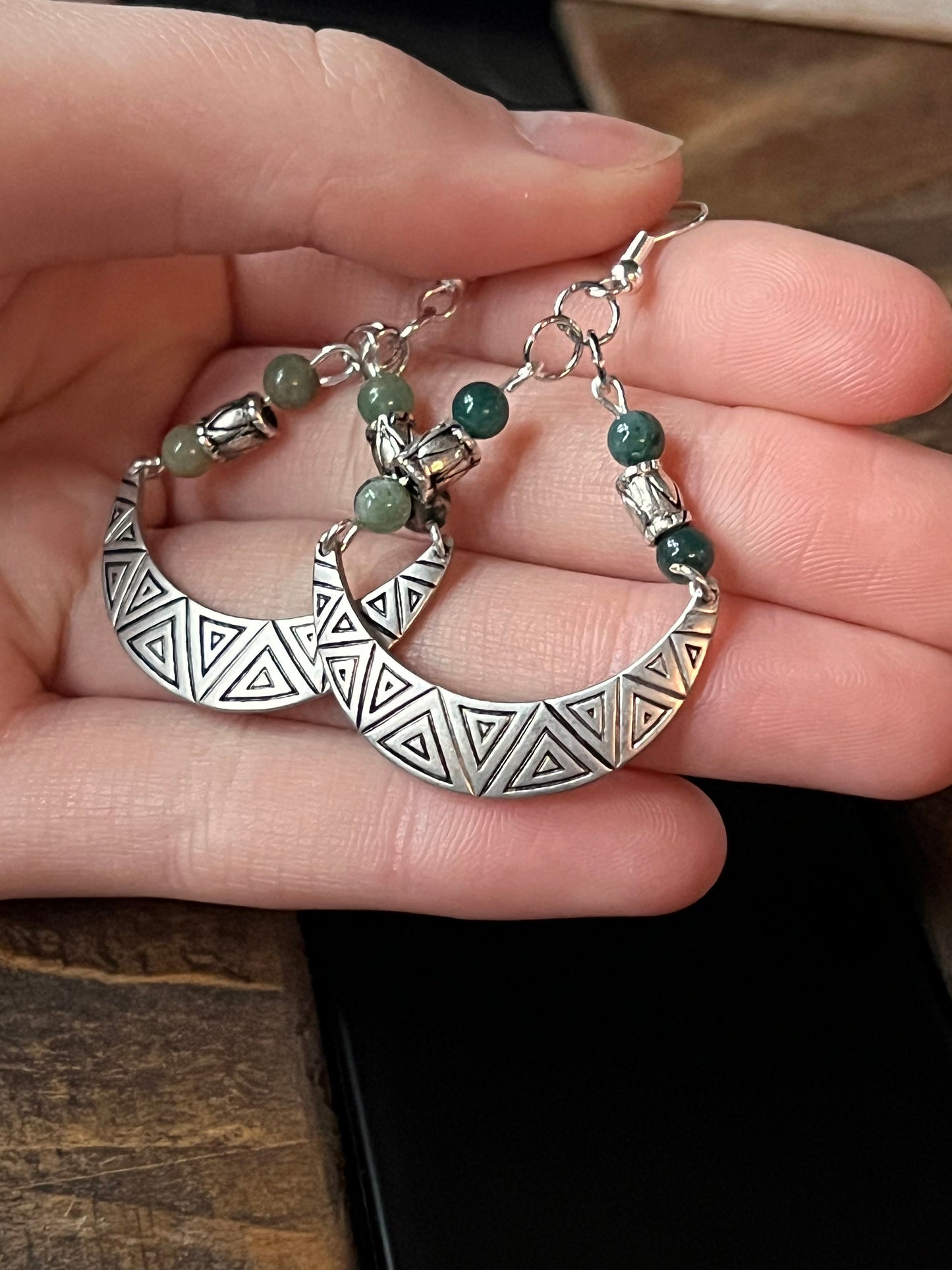 Round Boho Dangles // Handmade Unique Earrings //