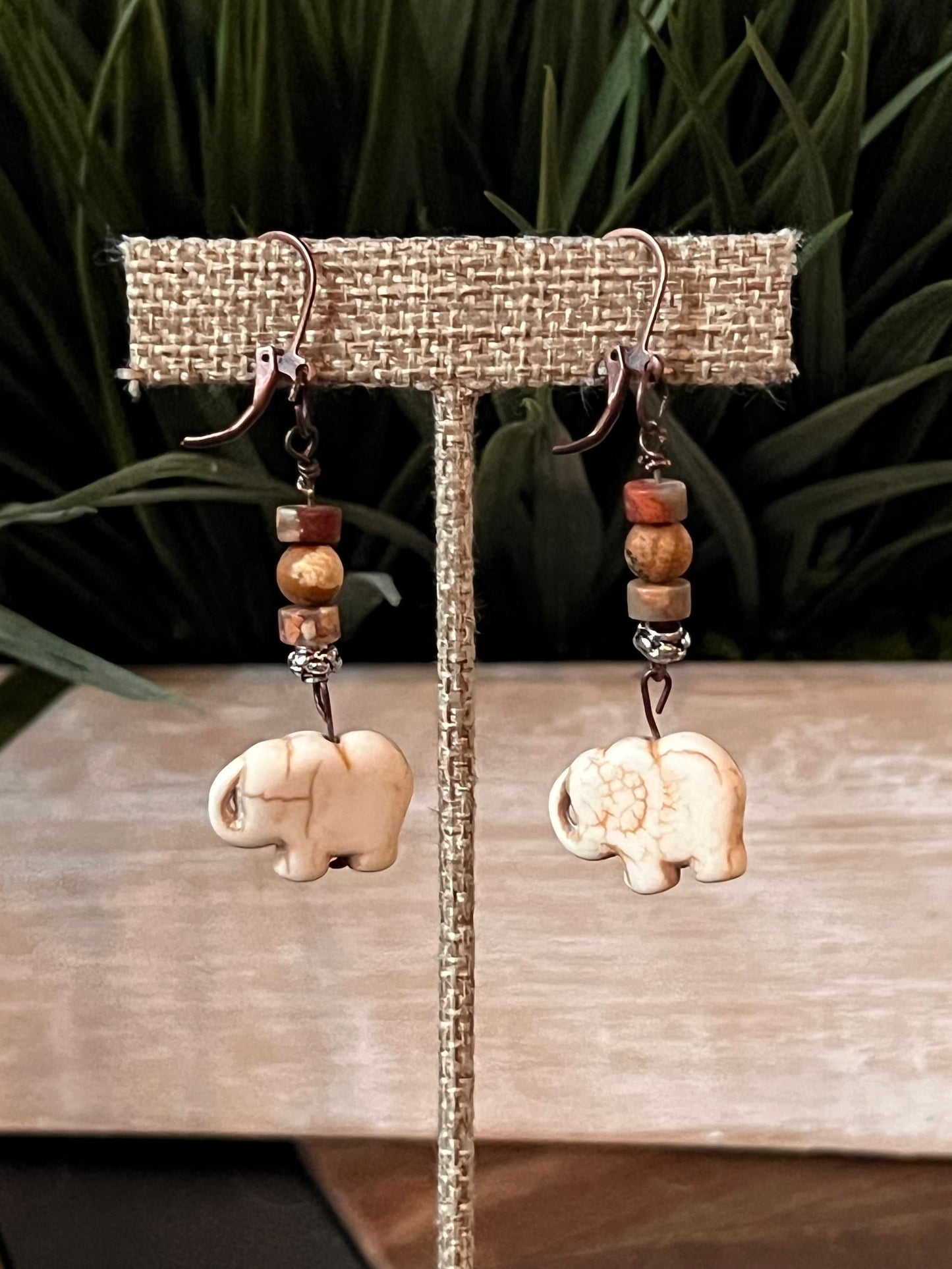 Boho Elephant Dangle Earrings