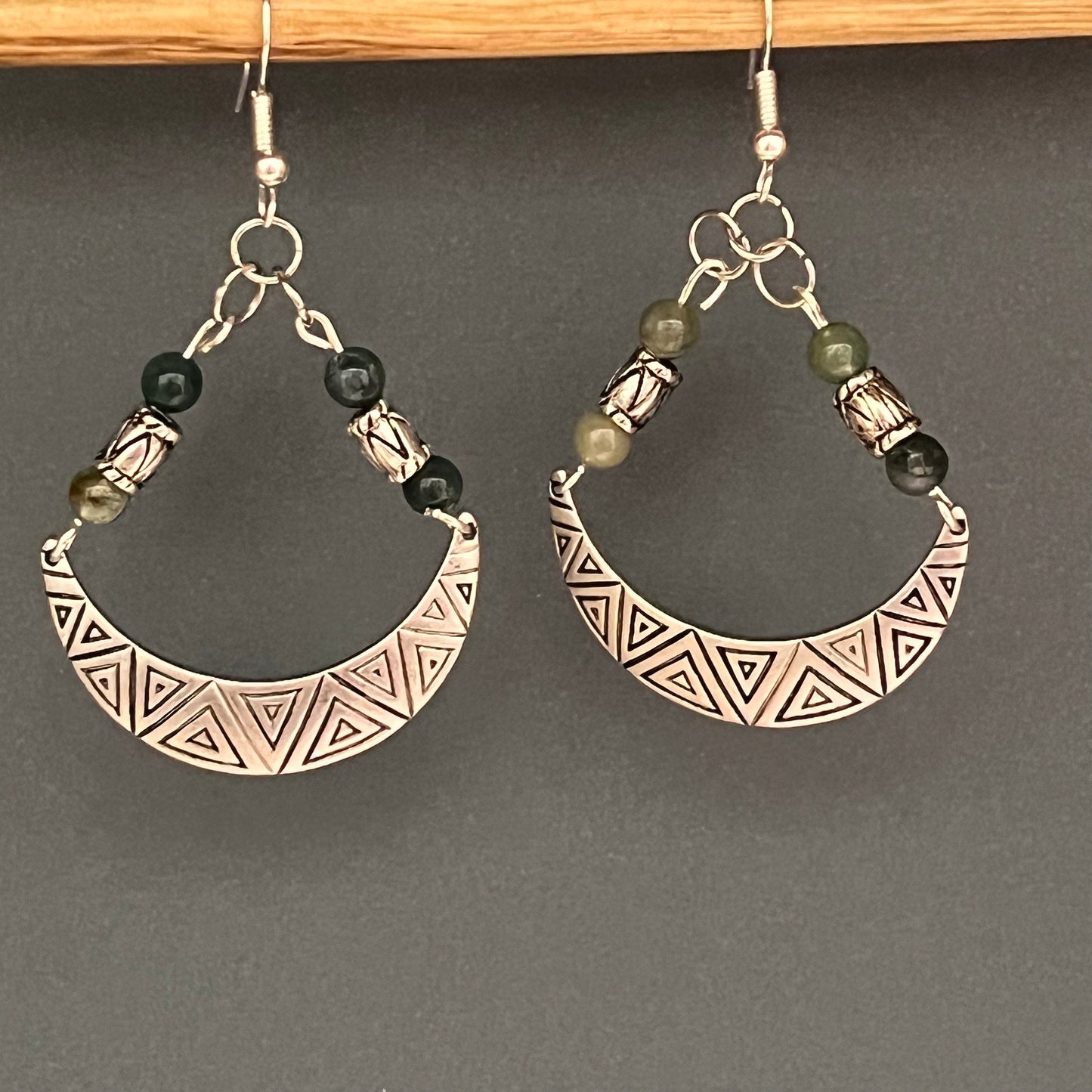 Round Boho Dangles // Handmade Unique Earrings //