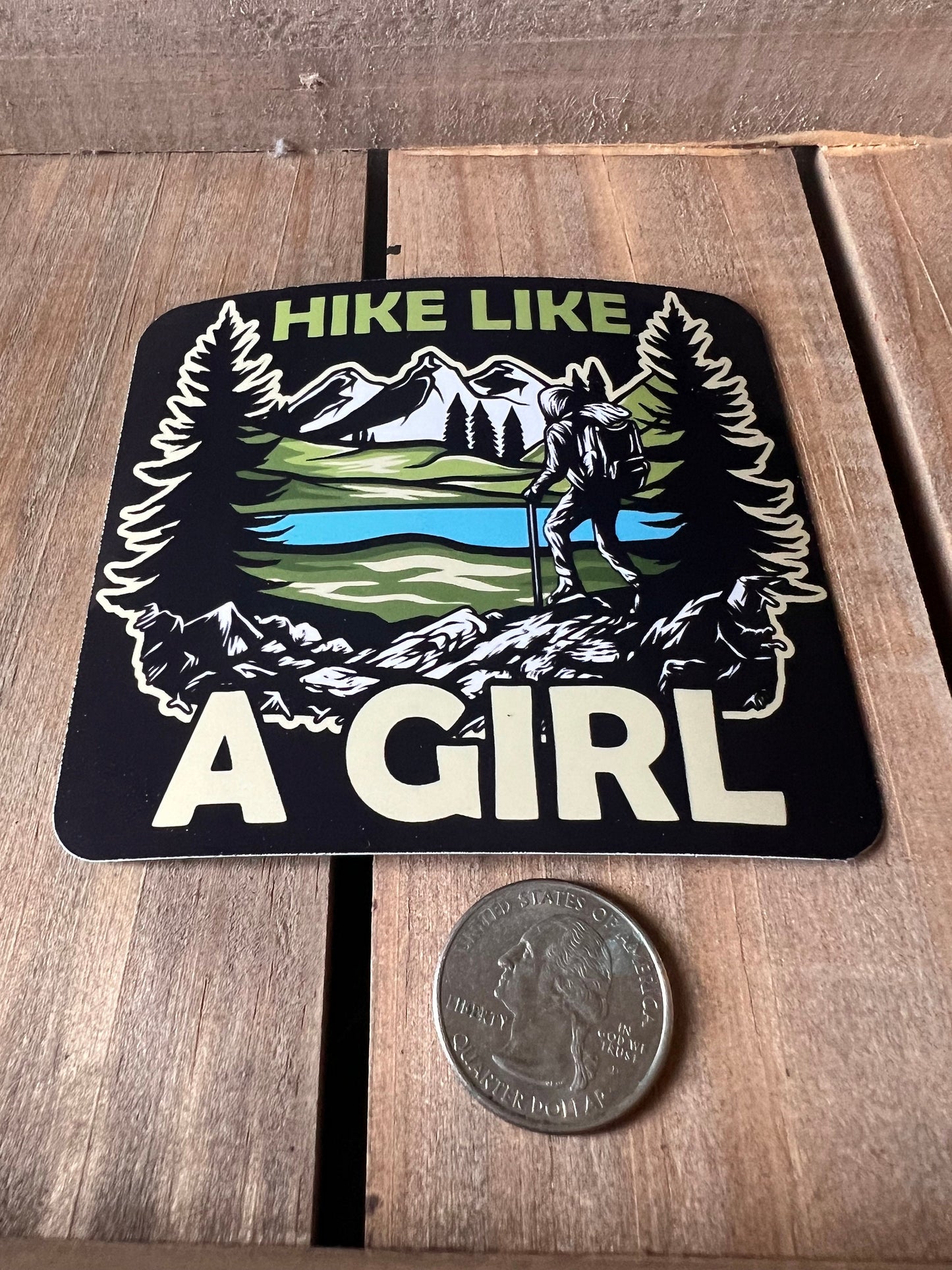 Hike Like a Girl Sticker