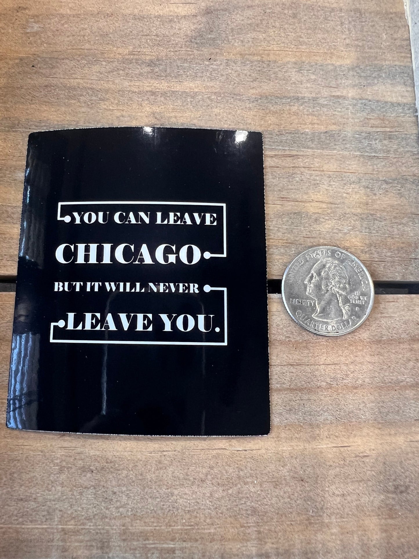 You can leave Chicago, But it will never leave you Vinyl Sticker