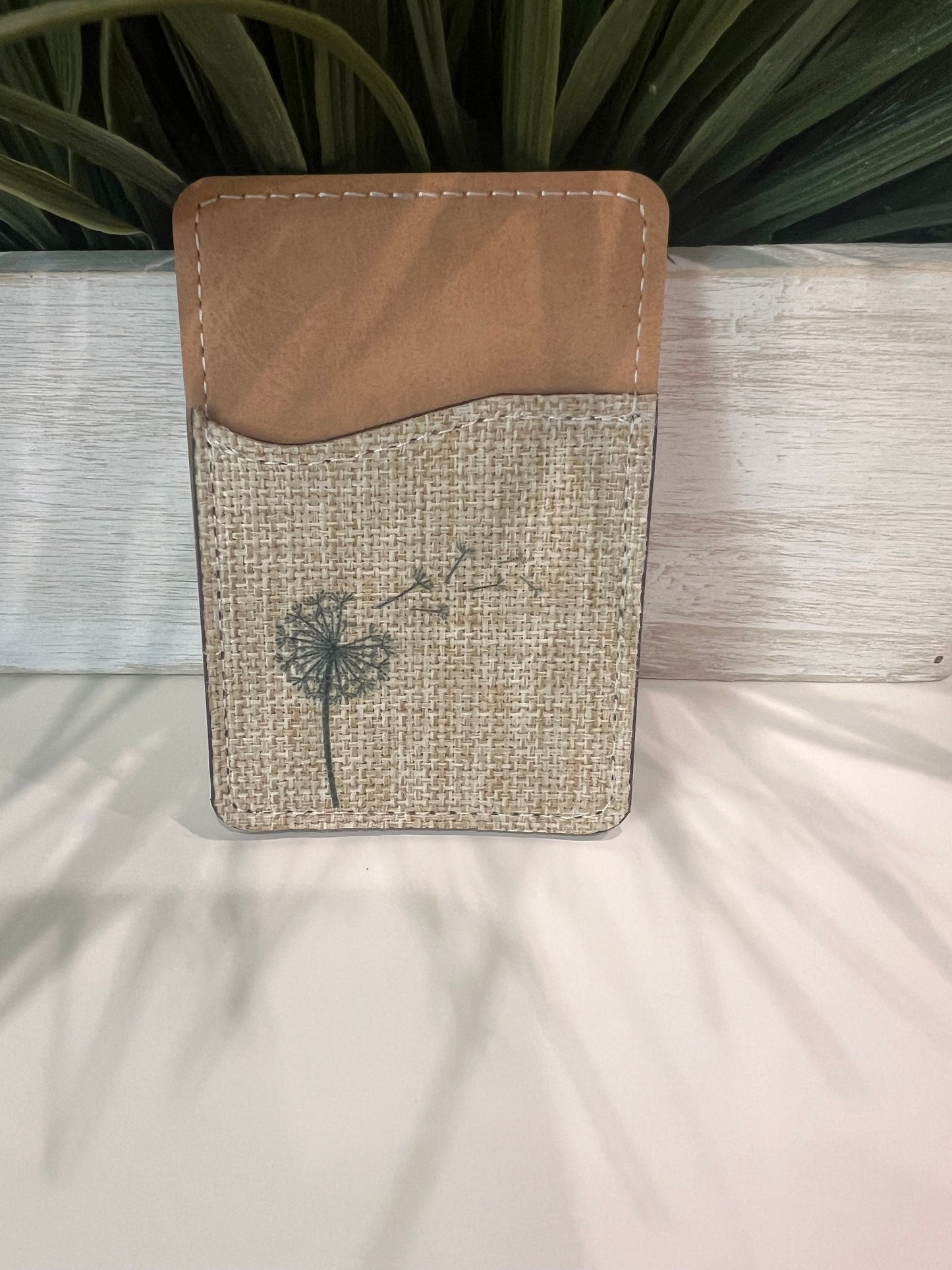 Dandelion Stick On Phone Wallet