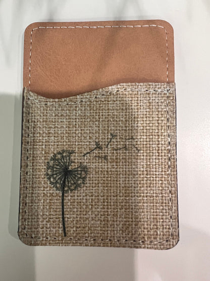 Dandelion Stick On Phone Wallet